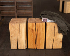 Hyo Table Wisdom | Beech Solid Wood Cube Side Table - Aware House