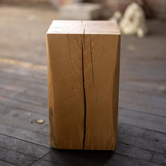 Hyo Table Wisdom | Beech Solid Wood Cube Side Table - Aware House