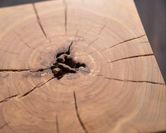 Hyo Table Wisdom | Beech Solid Wood Cube Side Table - Aware House