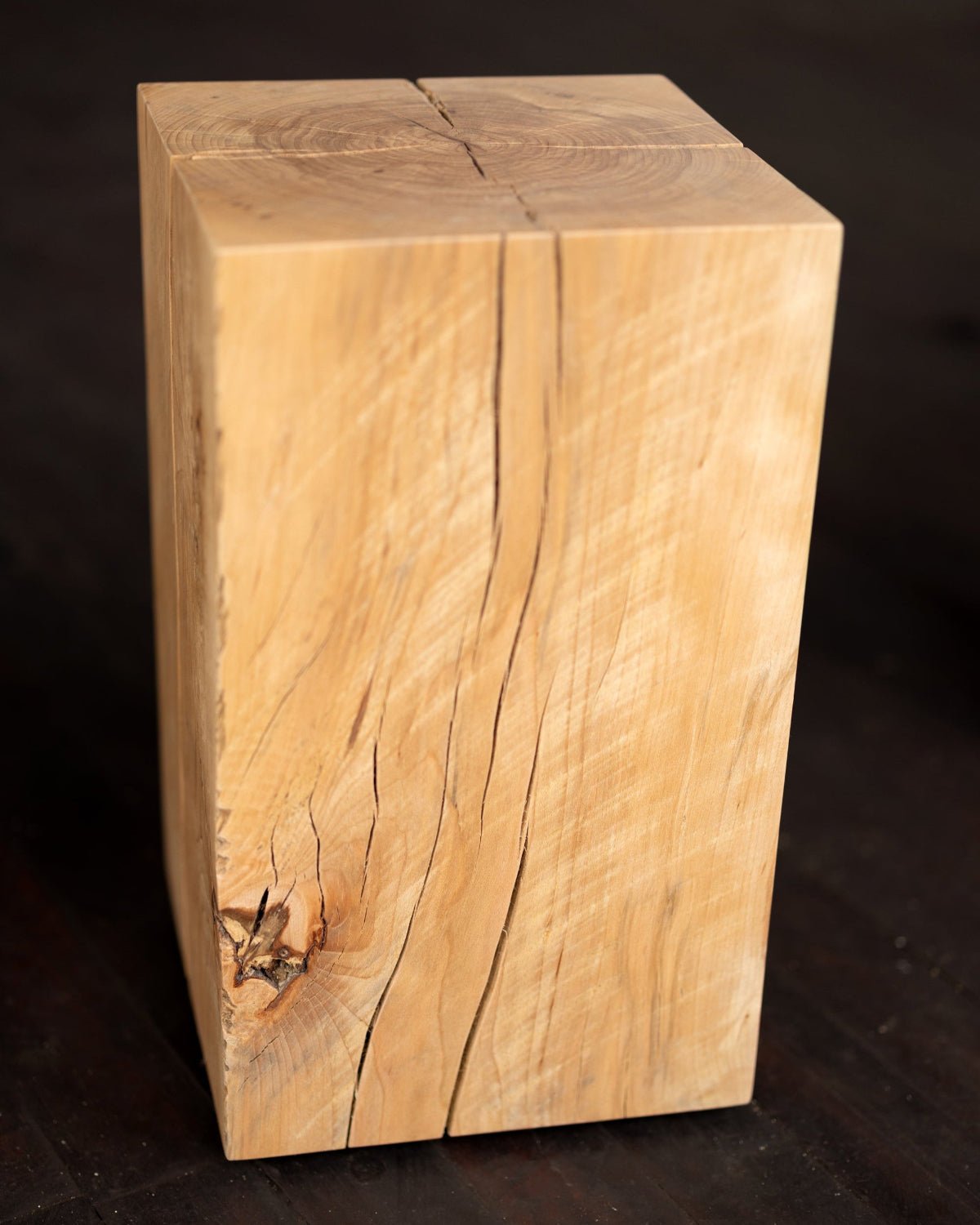 Hyo Table Wisdom | Beech Solid Wood Cube Side Table - Aware House