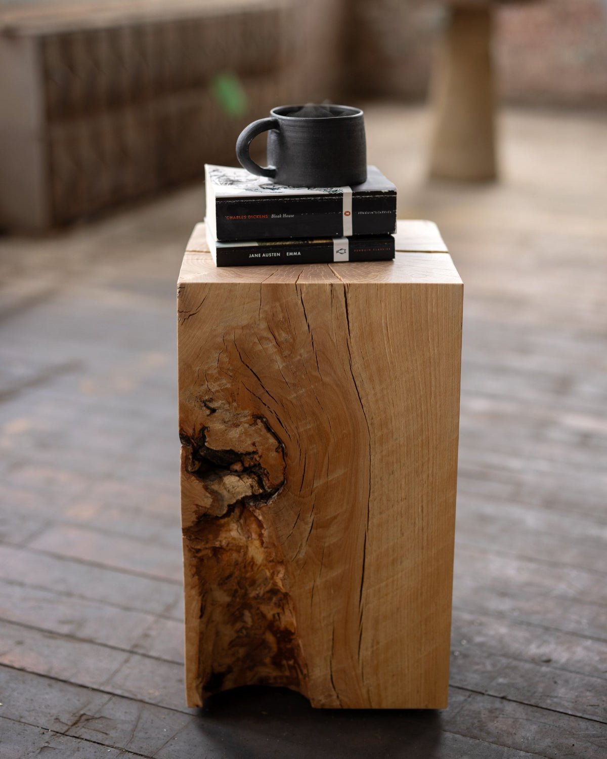 Hyo Table Wisdom | Beech Solid Wood Cube Side Table - Aware House