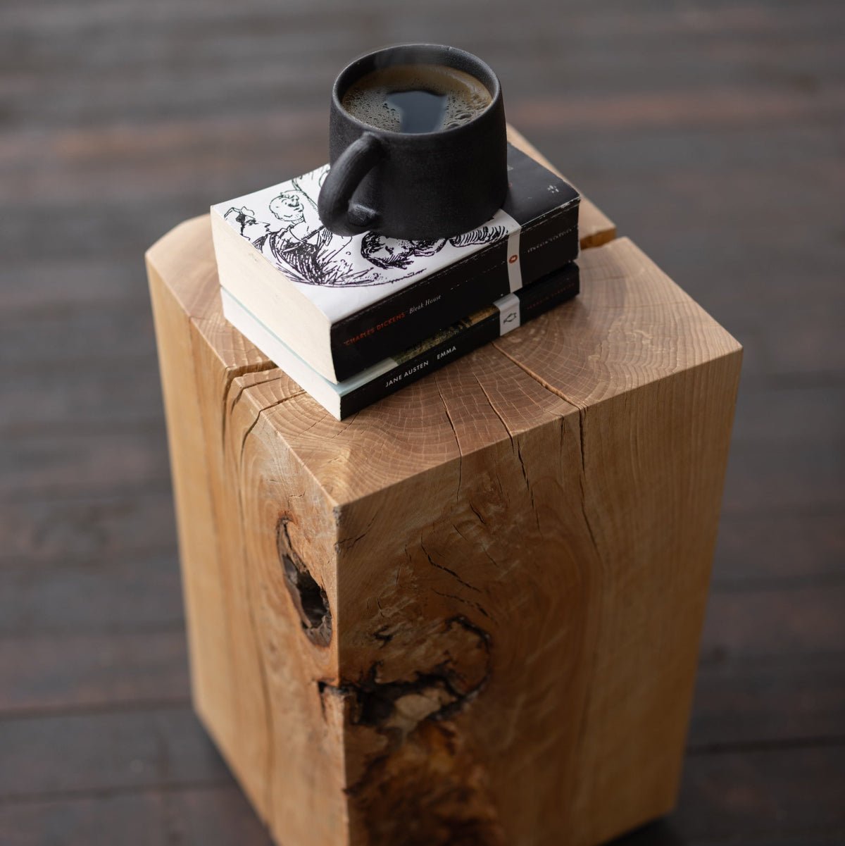 Hyo Table Wisdom | Beech Solid Wood Cube Side Table - Aware House
