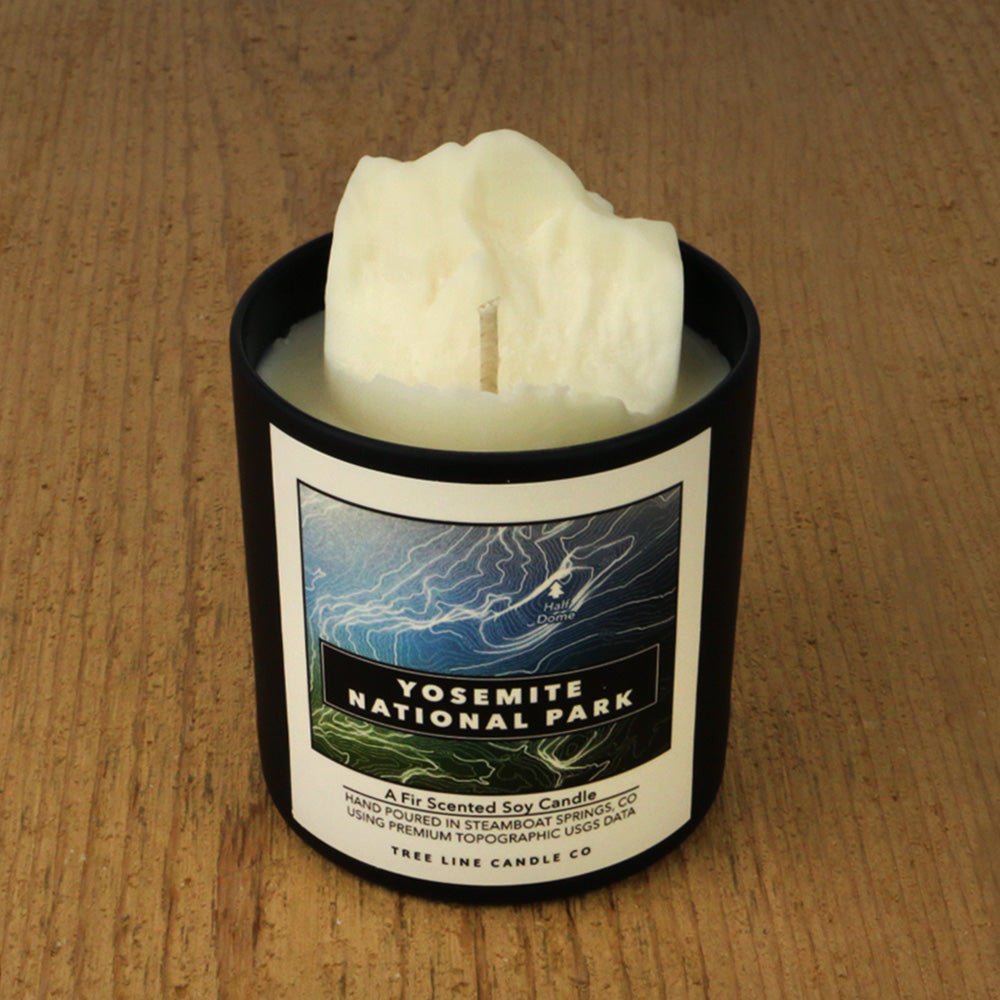 Yosemite National Park Candle | Fir Scented Soy Candle with 3D Half Dome - Aware House