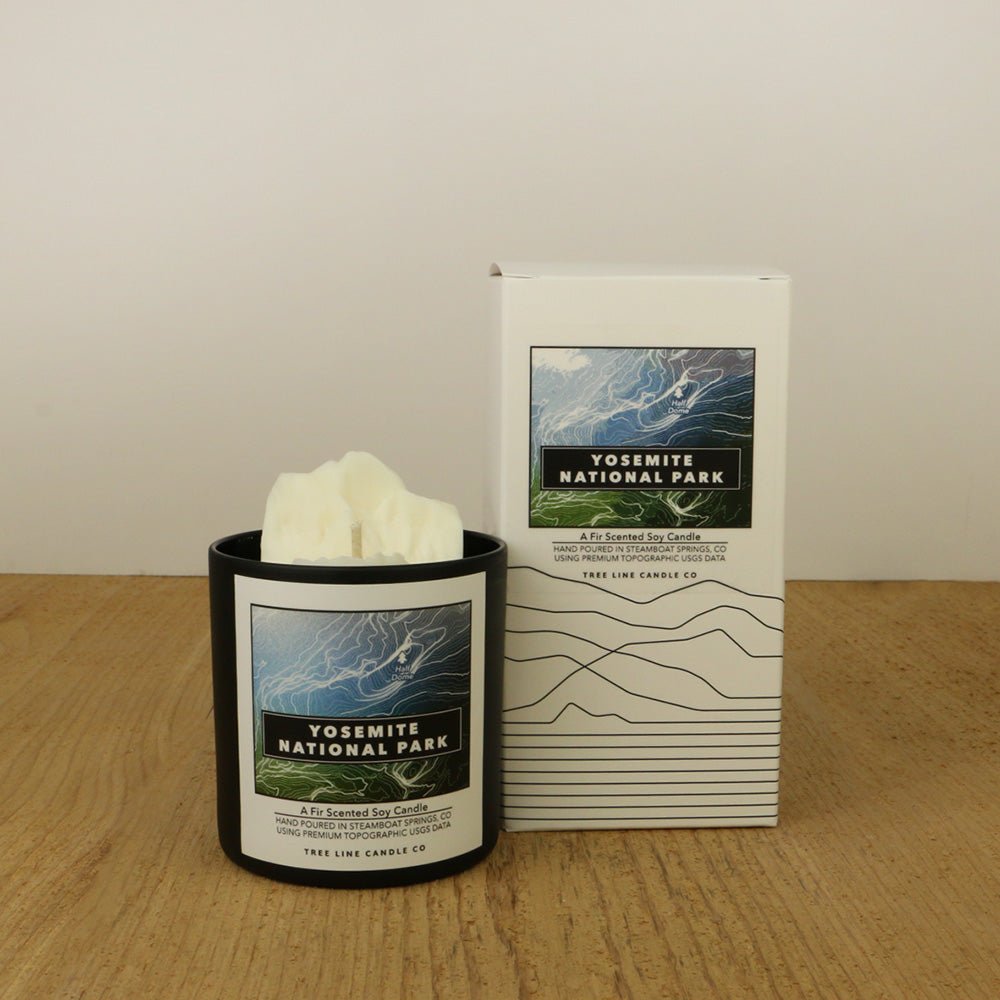 Yosemite National Park Candle | Fir Scented Soy Candle with 3D Half Dome - Aware House