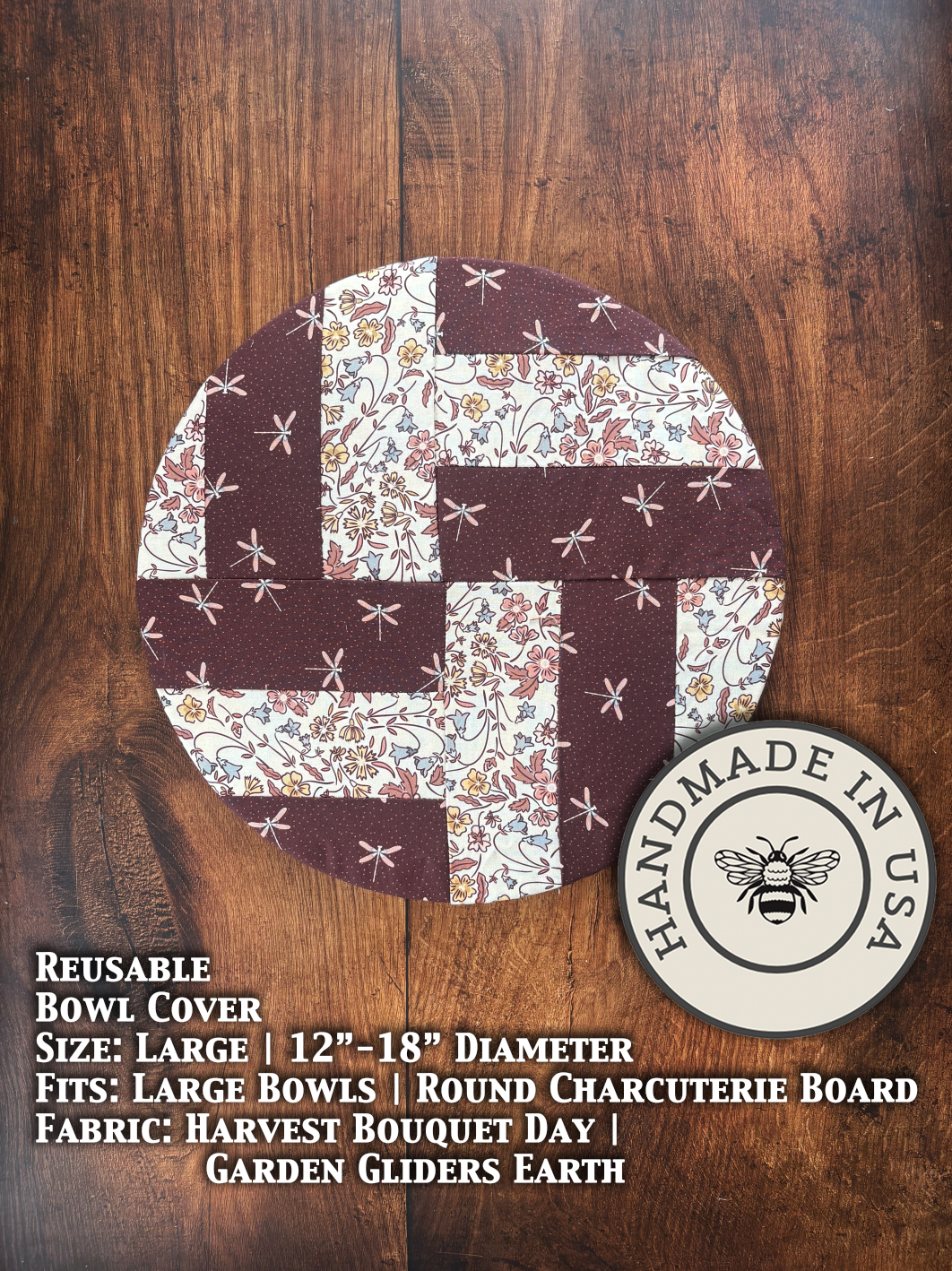 Large Reusable Cotton Bowl Cover | Eco-Friendly Kitchen Cover-zoom-22