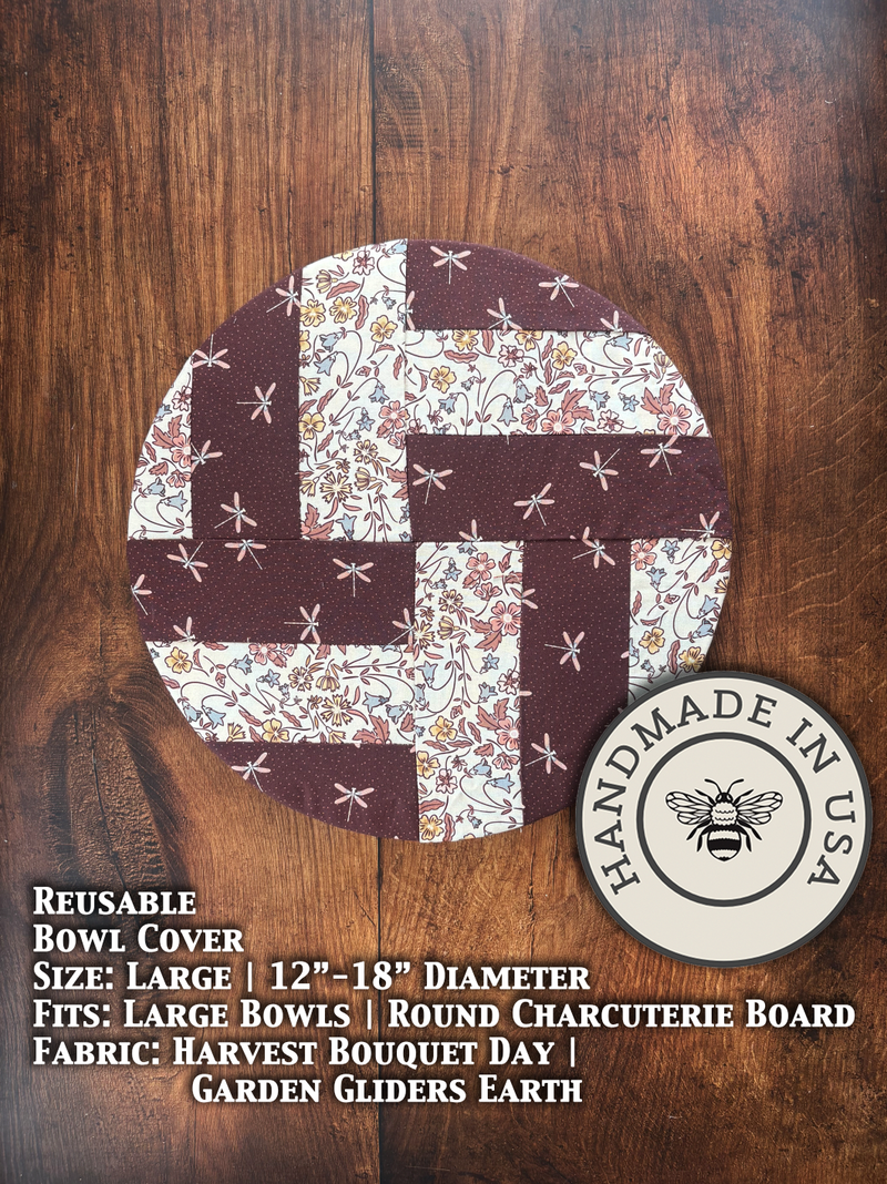 Large Reusable Cotton Bowl Cover | Eco-Friendly Kitchen Cover-zoom-