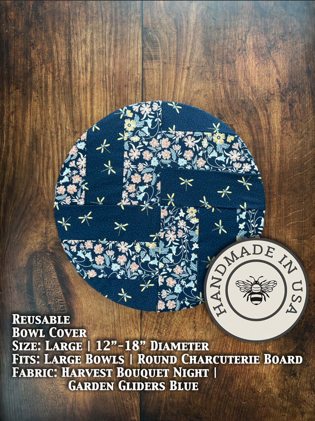 Large Reusable Cotton Bowl Cover | Eco-Friendly Kitchen Cover-zoom-23