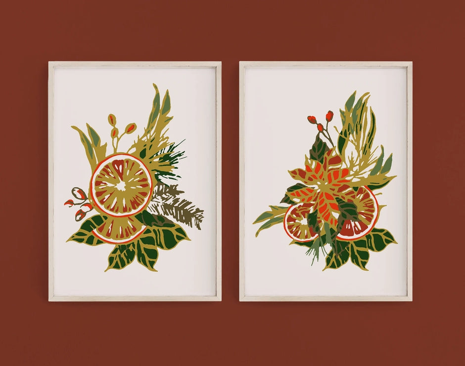 Holiday Citrus Paint-By-Numbers Kit
