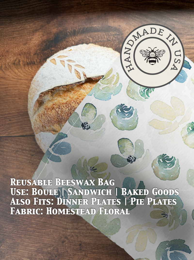 Beeswax Bread Bag | Reusable Cotton Food Storage Bag-zoom-