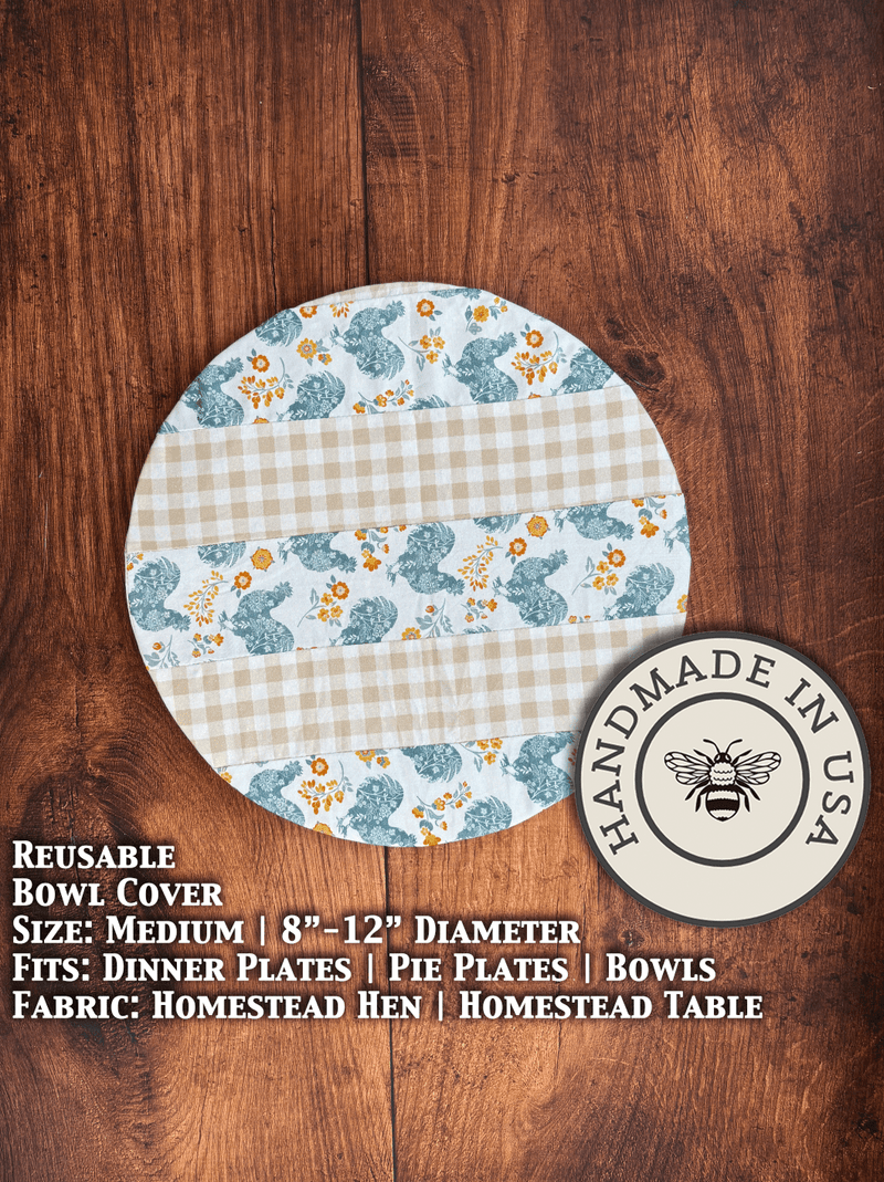 Medium Reusable Cotton Bowl & Banneton Cover | Eco-Friendly Kitchen Cover-zoom-