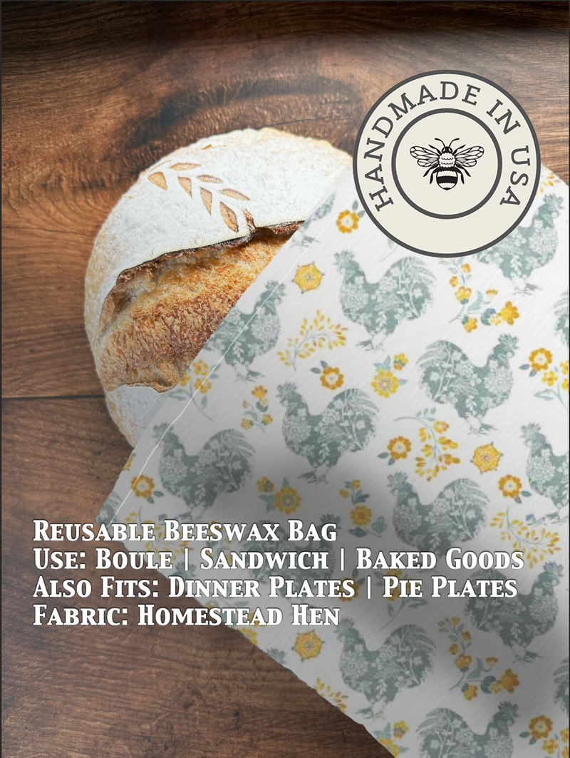 Beeswax Bread Bag | Reusable Cotton Food Storage Bag-zoom-