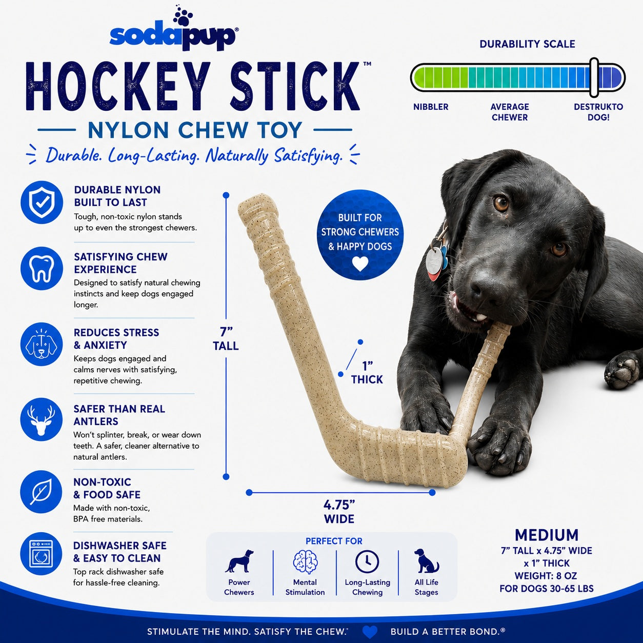 Hockey Stick Nylon Dog Chew Toy-zoom-2