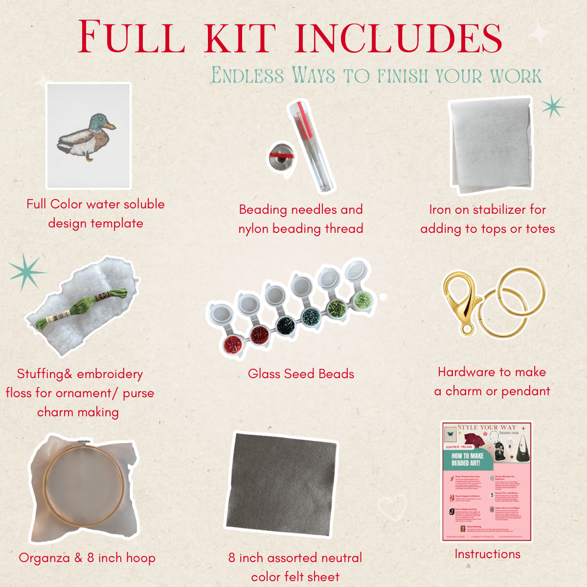 Mallard Beaded Art Kit - Aware House