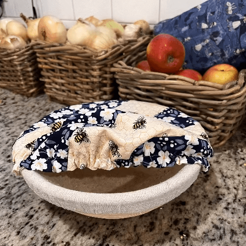 Small Reusable Cotton Bowl & Banneton Cover | Eco - Friendly Kitchen Cover - Aware House