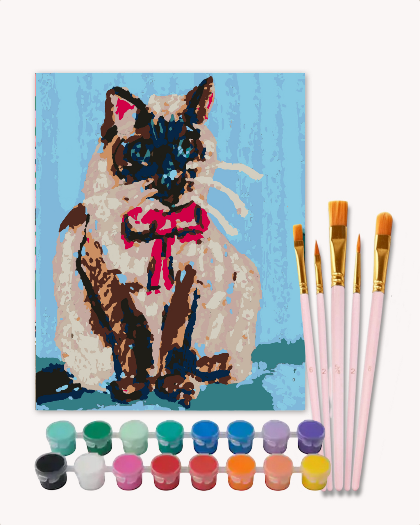 Cat with Bow Paint by Numbers Kit