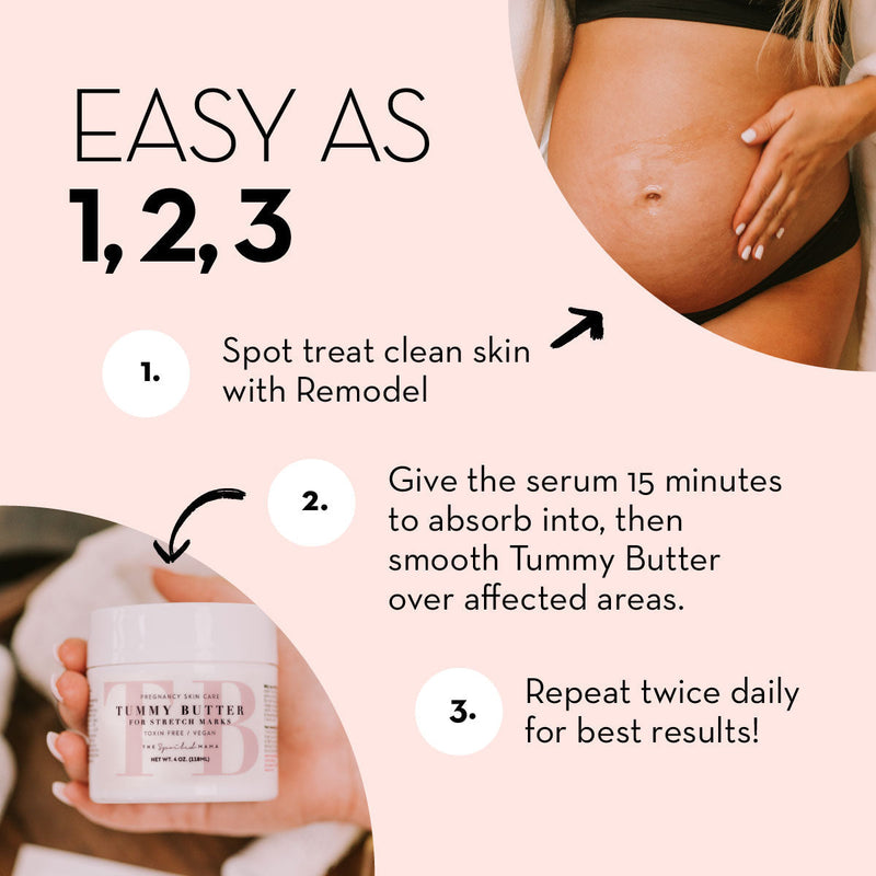Tummy Butter & ReModel Serum Stretch Mark Bundle-zoom-