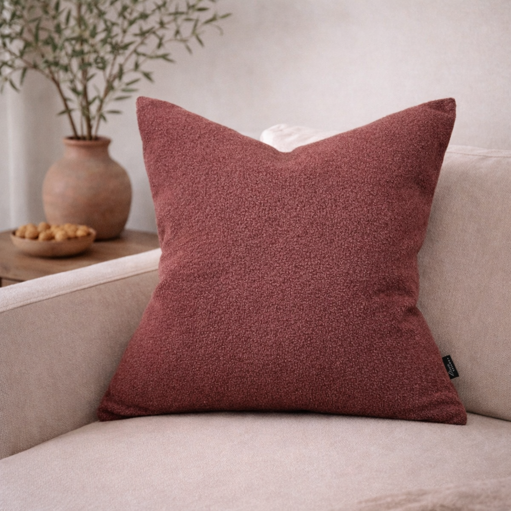 Berry Sherpa Pillow Cover-1