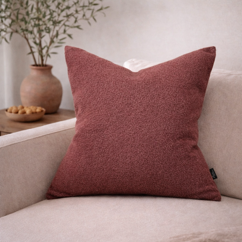 Berry Sherpa Pillow Cover-zoom-