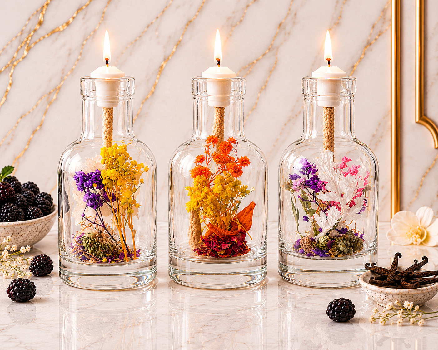 Abundance Altar Trio Oil Candle-zoom-1
