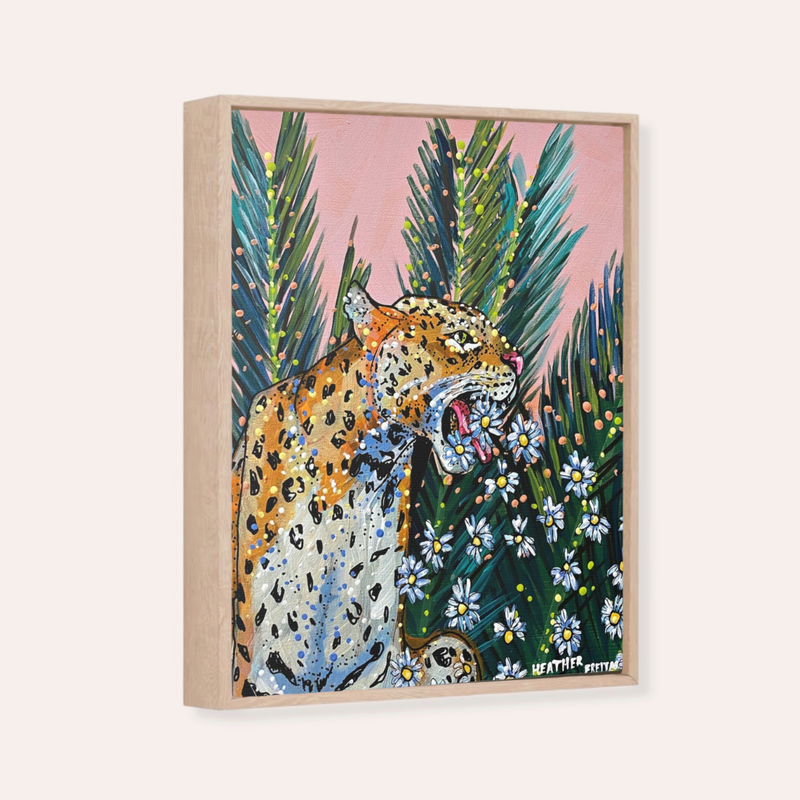 Jaguar Daisy | Framed Fine Art Canvas Print | Multiple Sizes-zoom-