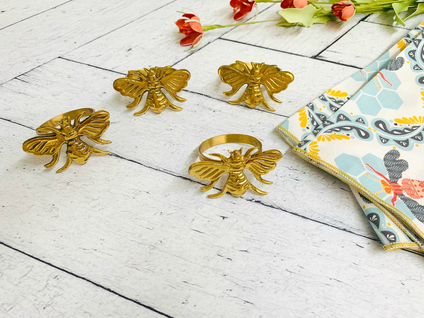 Honey Bee Cloth Napkins | Set of Four