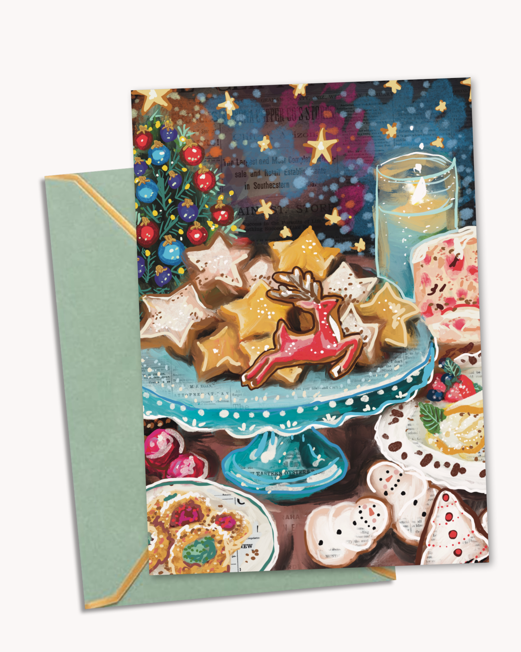 Holiday Baking Greeting Card Fine Art Print-zoom-1