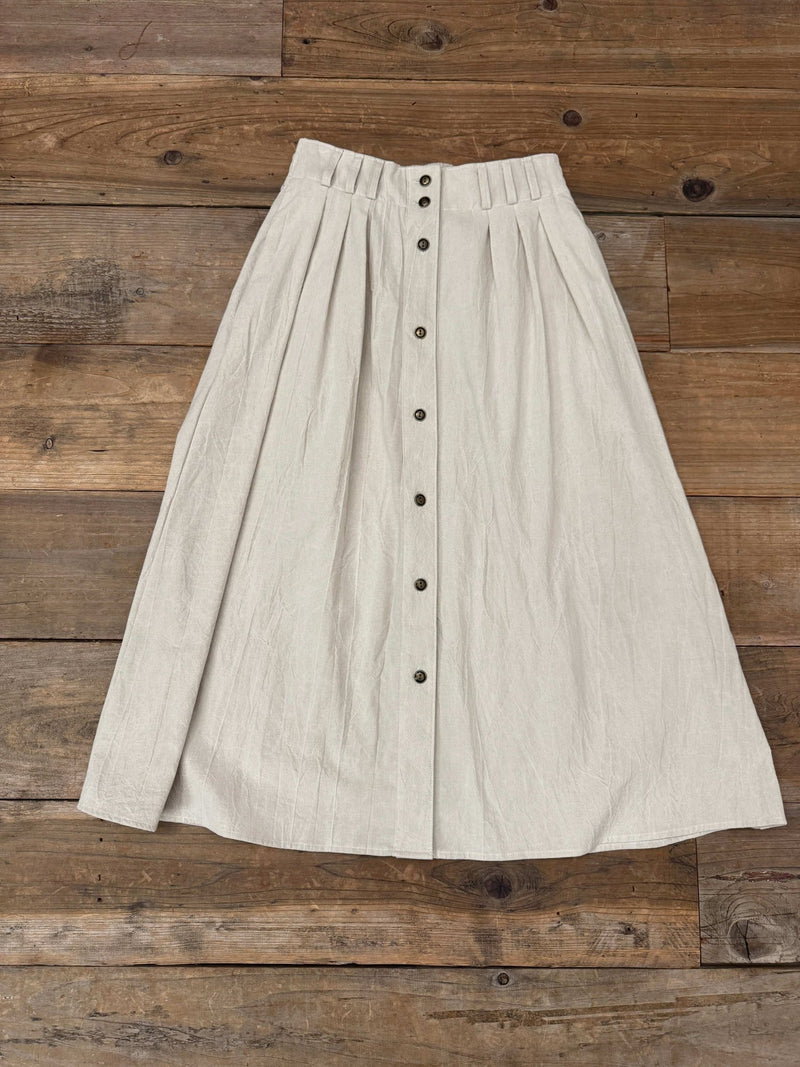Trices Skirt in Oat Cotton Crinkle-zoom-