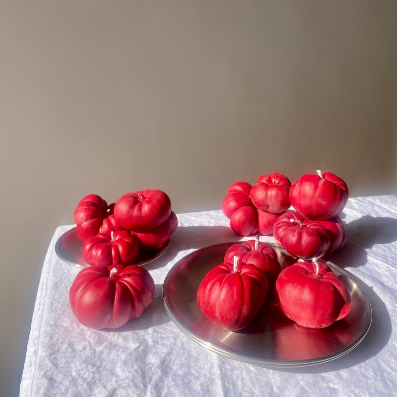 Mini Tomato Candle - Red-zoom-