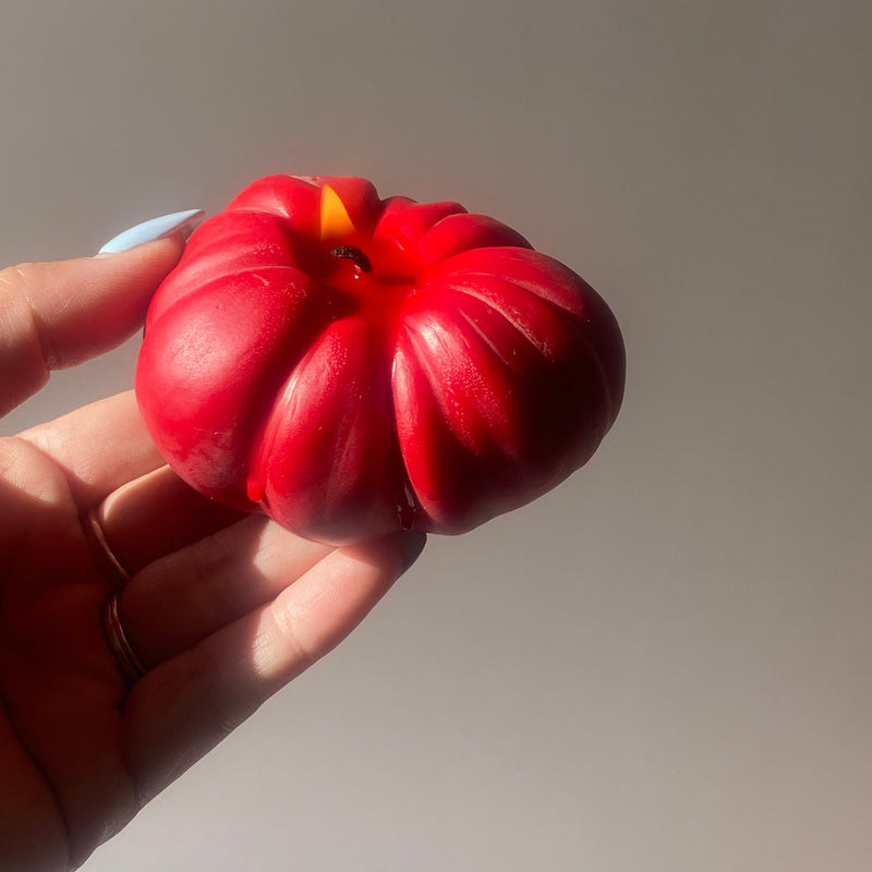 Mini Tomato Candle - Red-zoom-