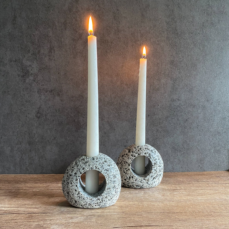 Silhouette Stone Candleholder-zoom-