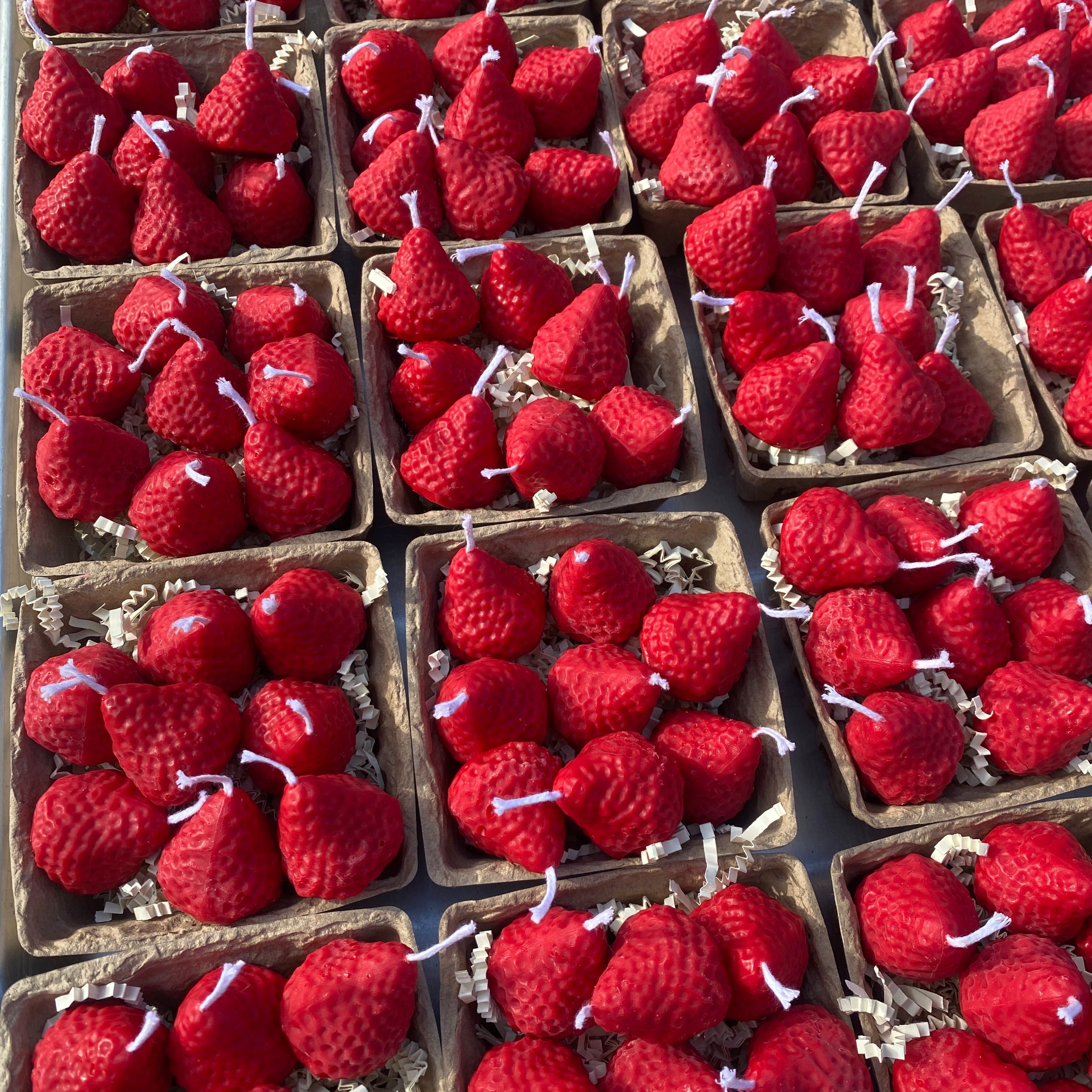 Strawberry Candles | Pack of Eight