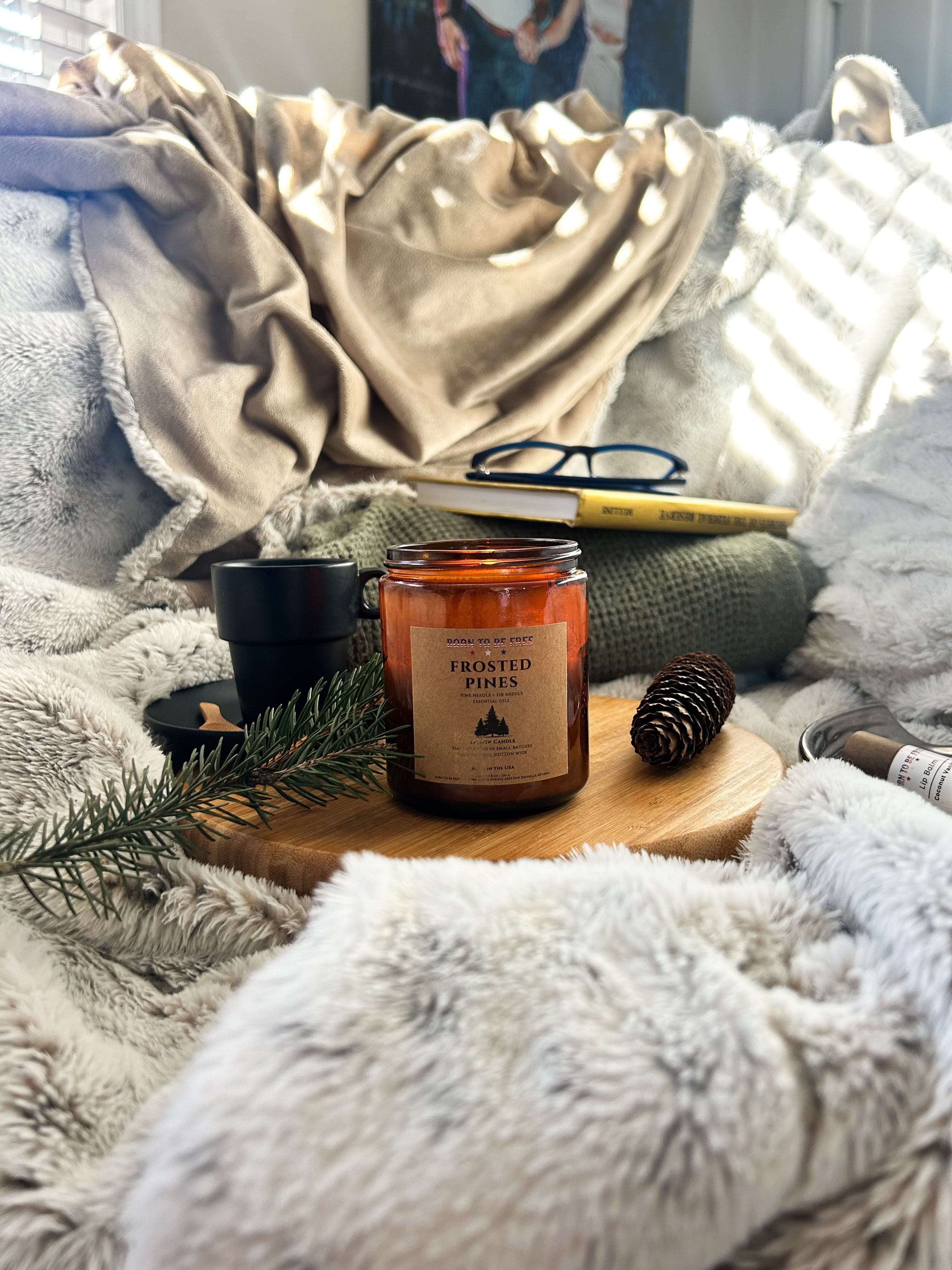 Frosted Pines Seasonal Tallow Candle-zoom-6