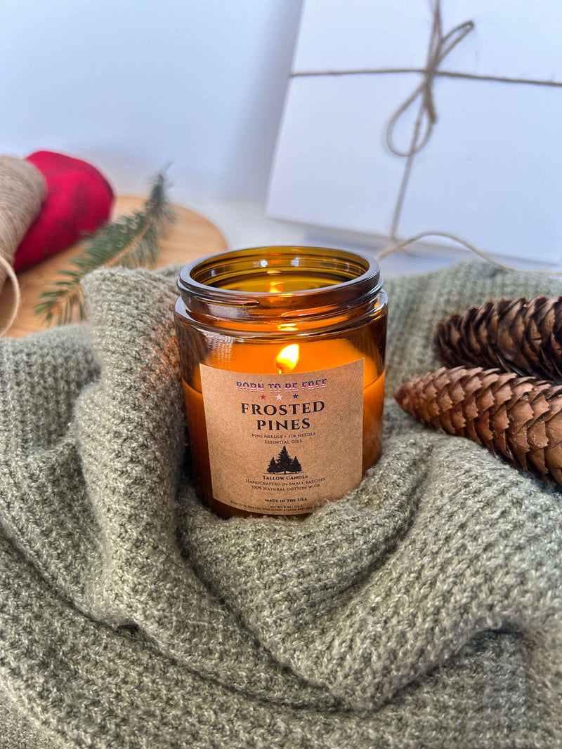 Frosted Pines Seasonal Tallow Candle-zoom-