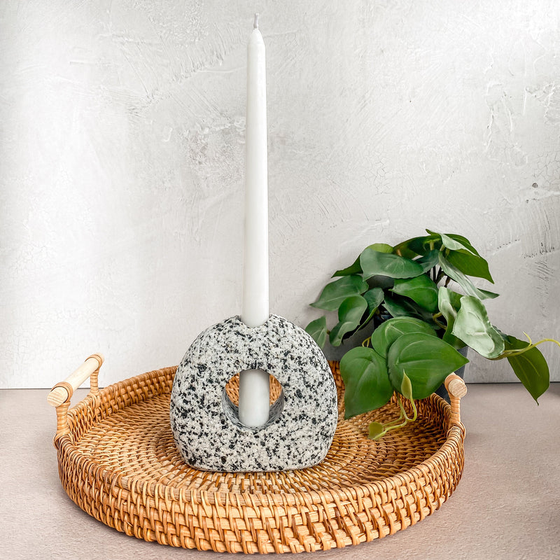 Silhouette Stone Candleholder-zoom-