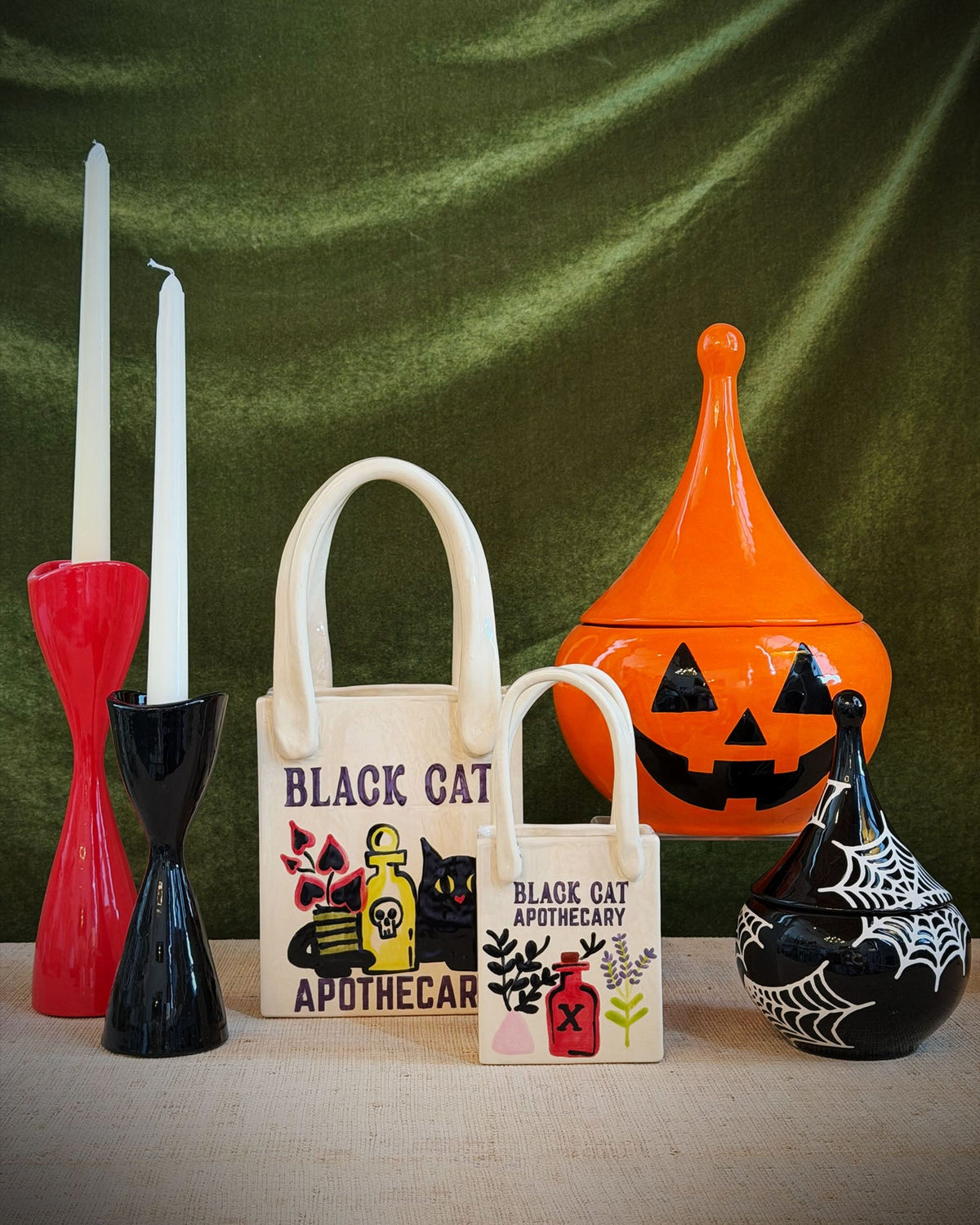 Jack-O'-Lantern Teardrop Jar in Tiki Orange-2
