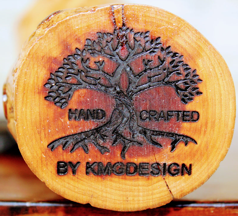 Western Red Cedar Wooden Candle Holders Set of Three-zoom-