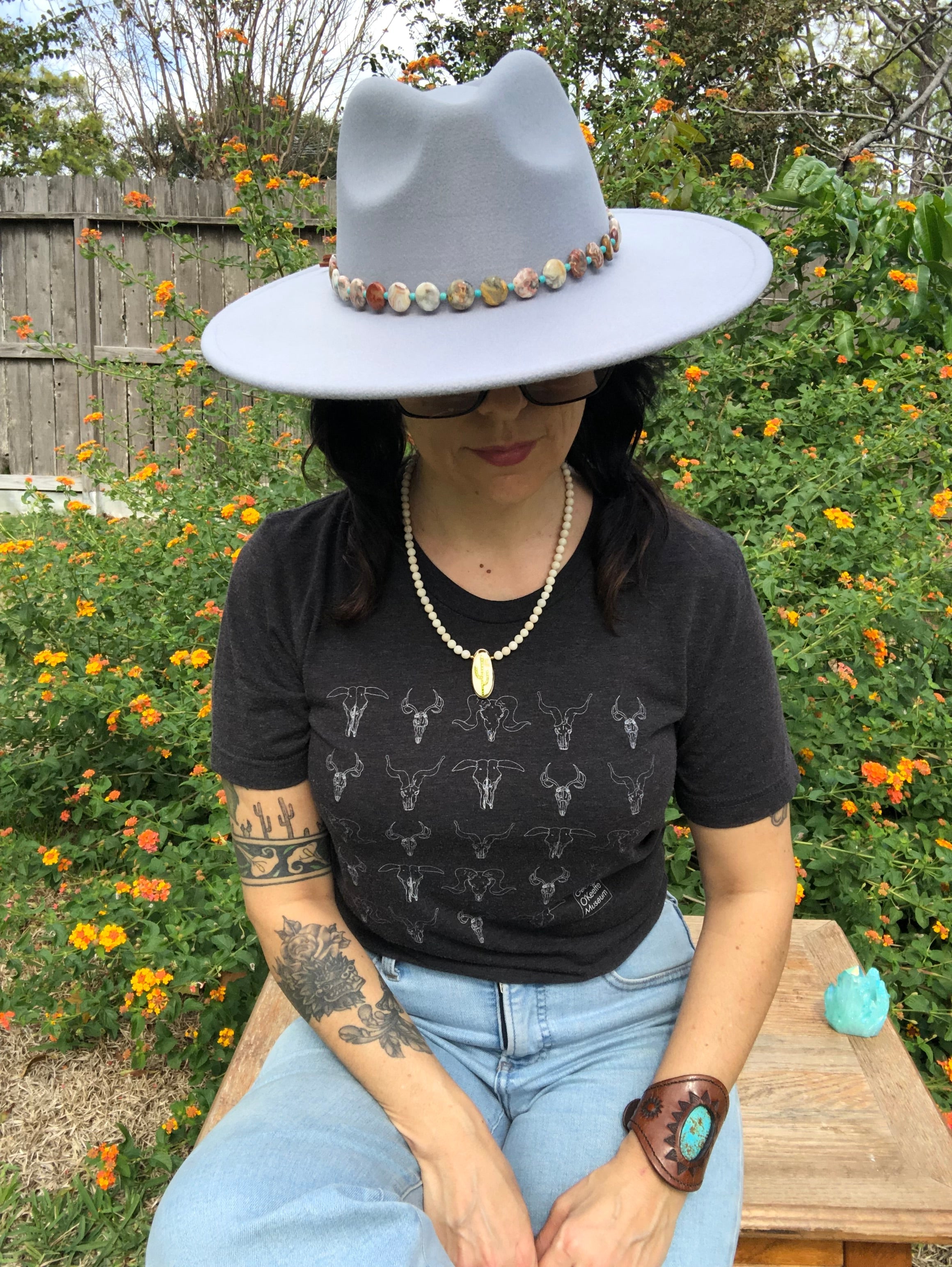 Crazy Lace Agate Hatband, Gemstone Hat Band-zoom-7