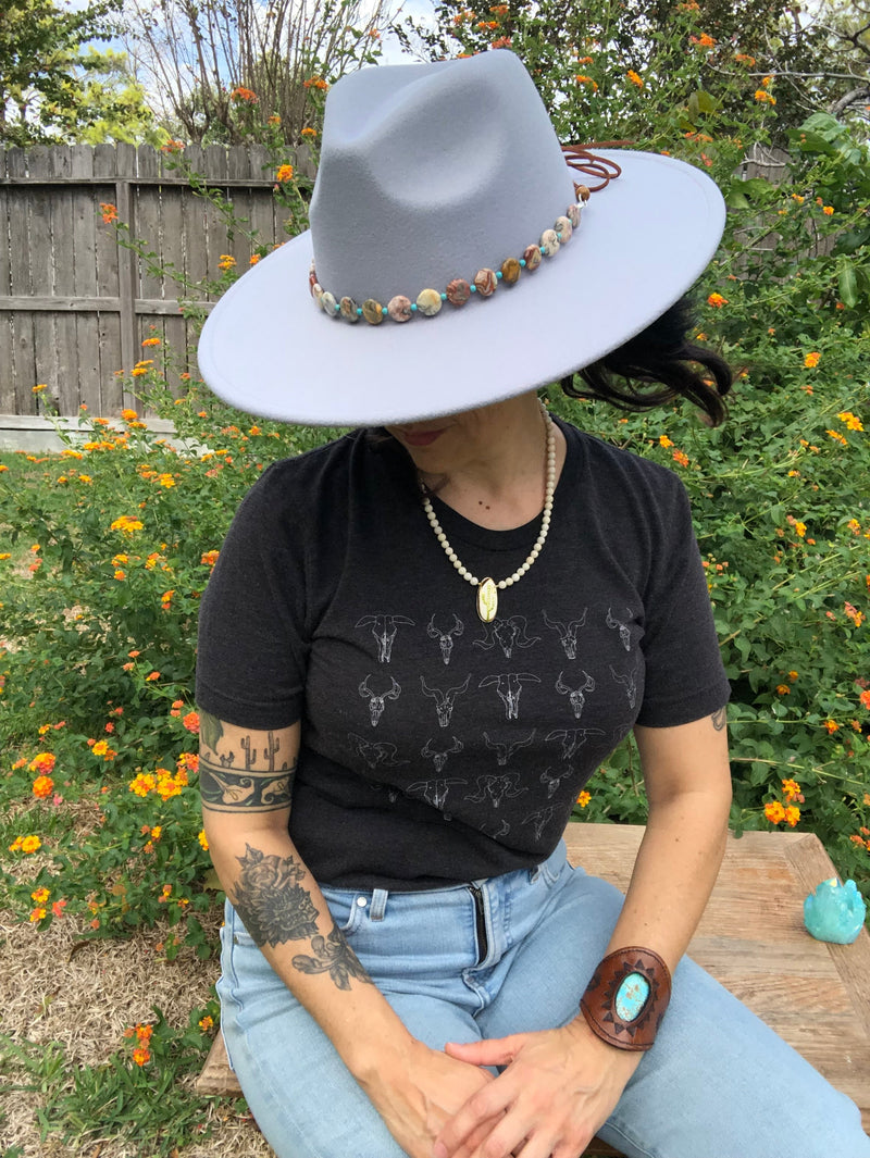 Crazy Lace Agate Hatband, Gemstone Hat Band-zoom-