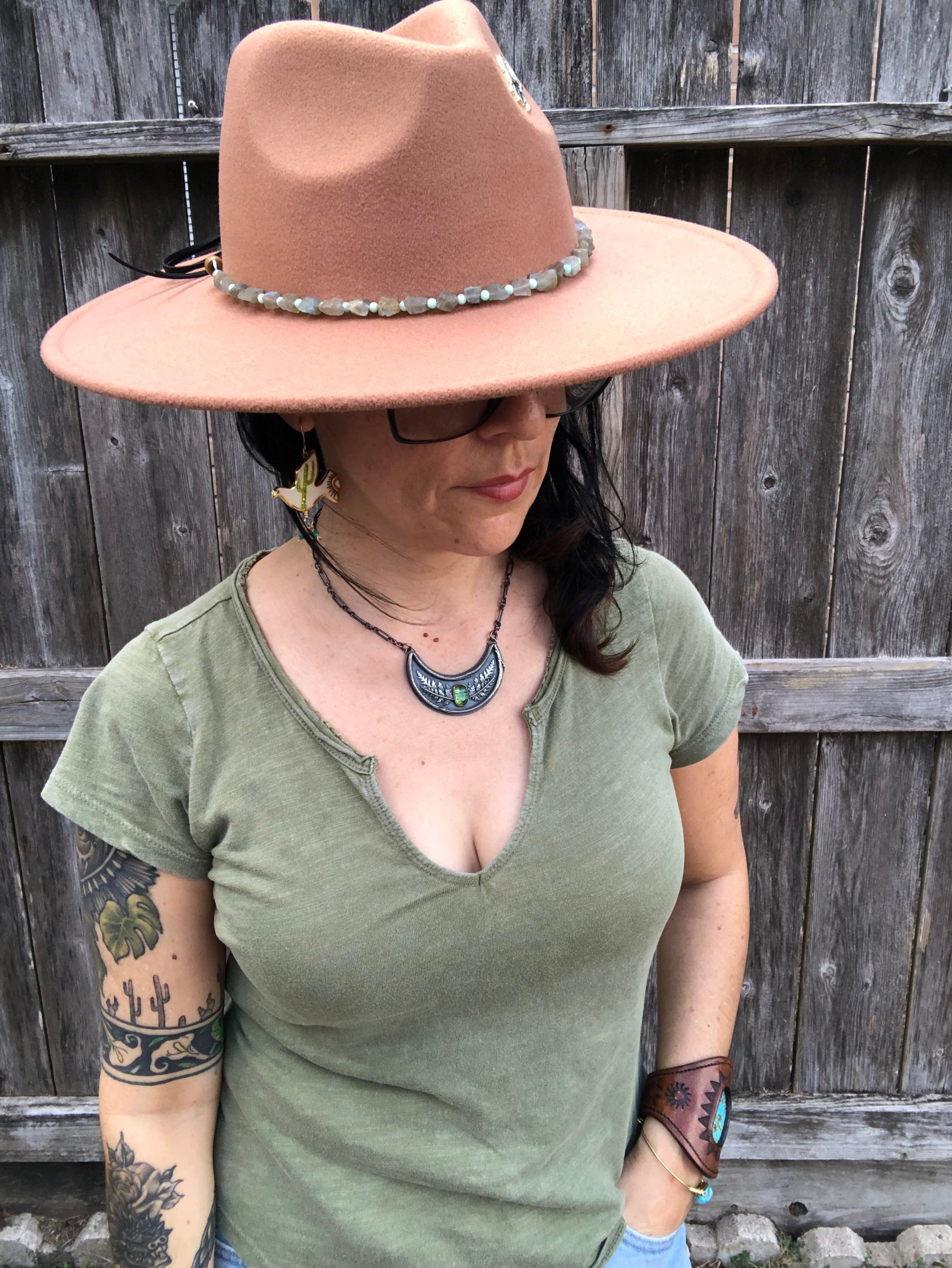 Crystal Labradorite & Amazonite Hatband-zoom-4