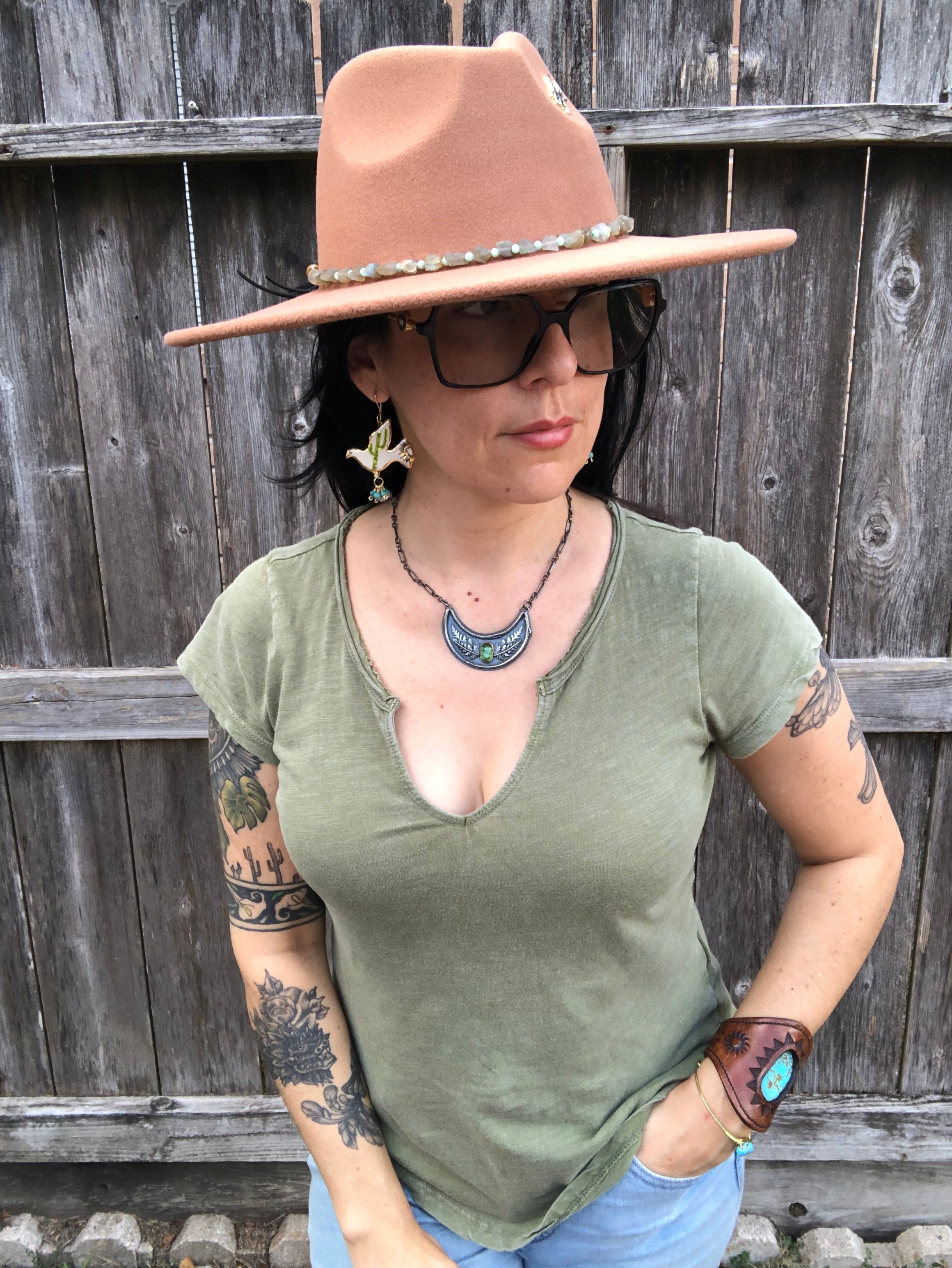 Crystal Labradorite & Amazonite Hatband-zoom-6