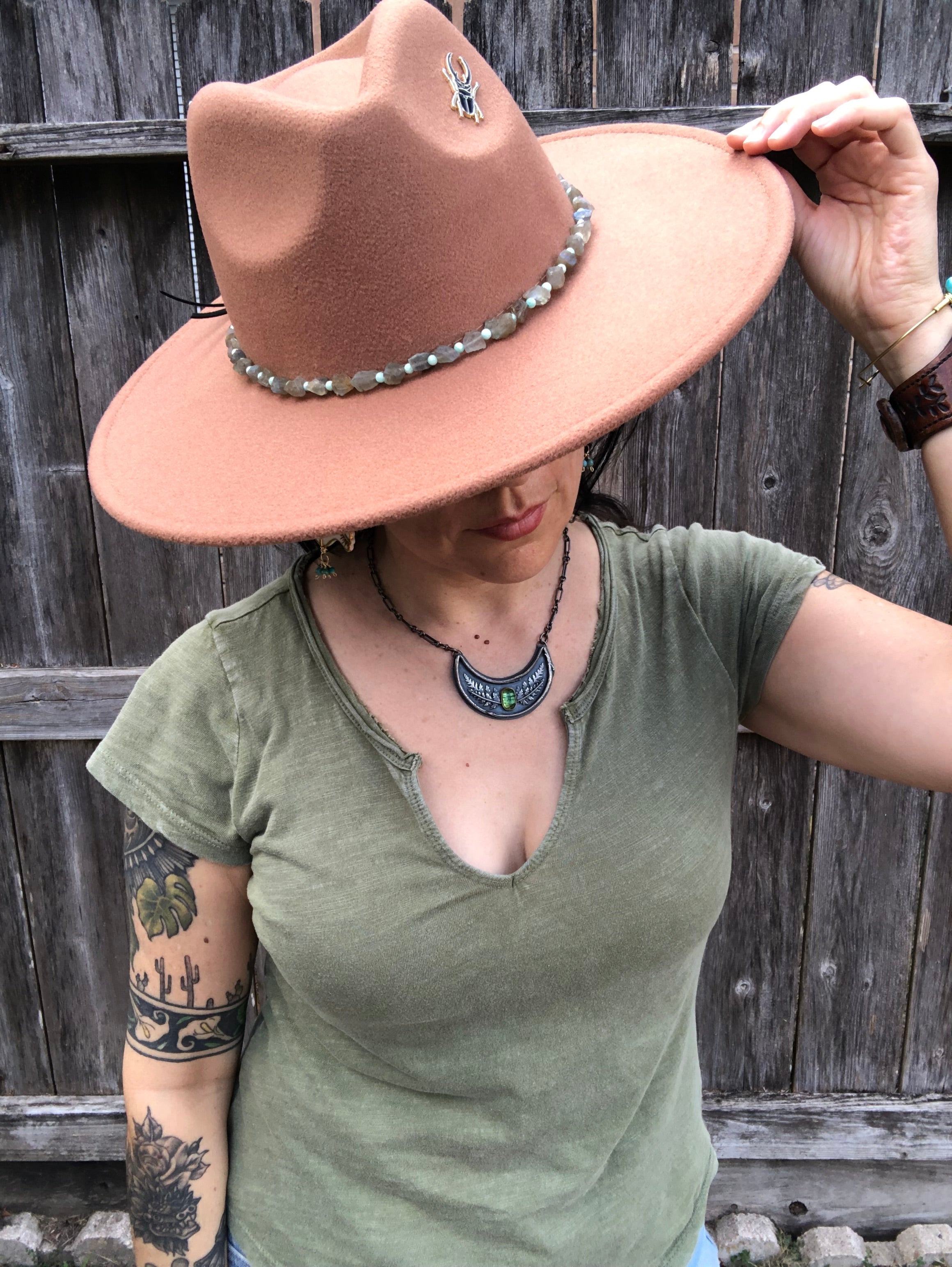 Crystal Labradorite & Amazonite Hatband-zoom-8