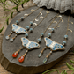 Celestial Ceramic Moth and Larimar Necklace
