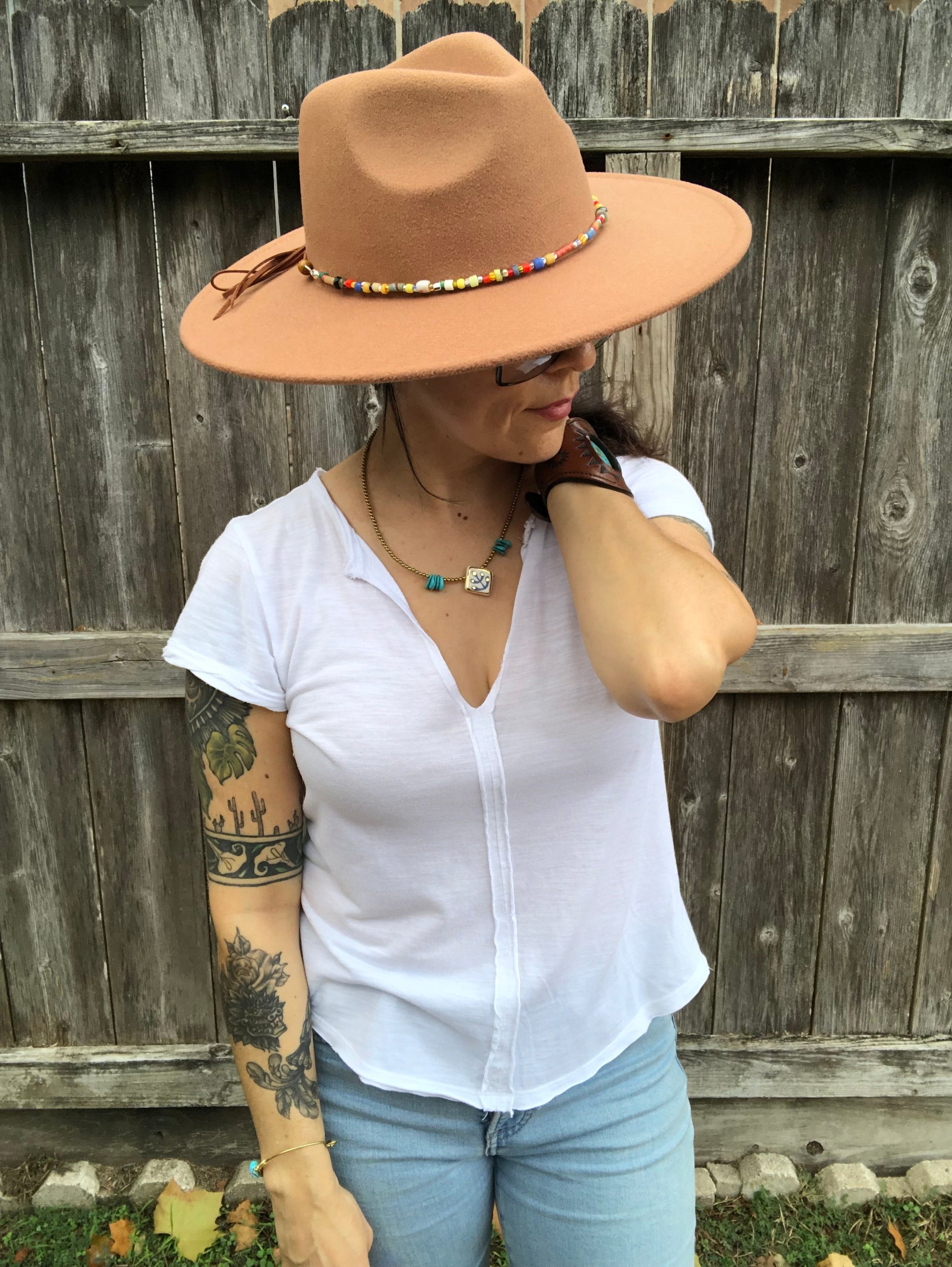 Rainbow Beaded Hatband-6
