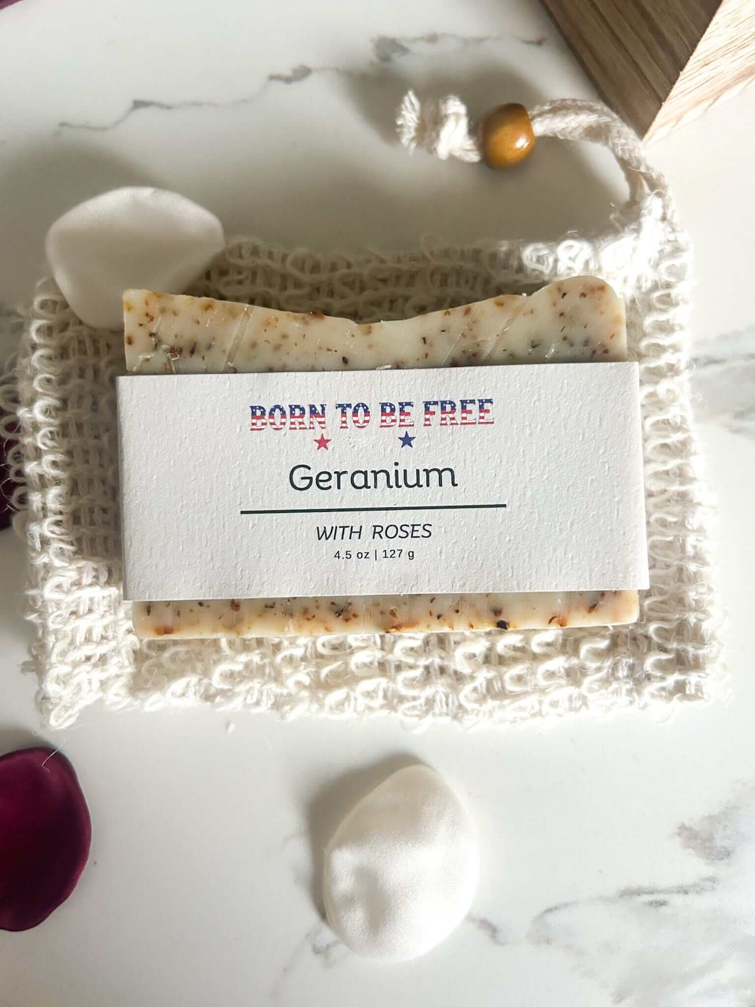 Geranium & Rose Tallow Soap Bar-5