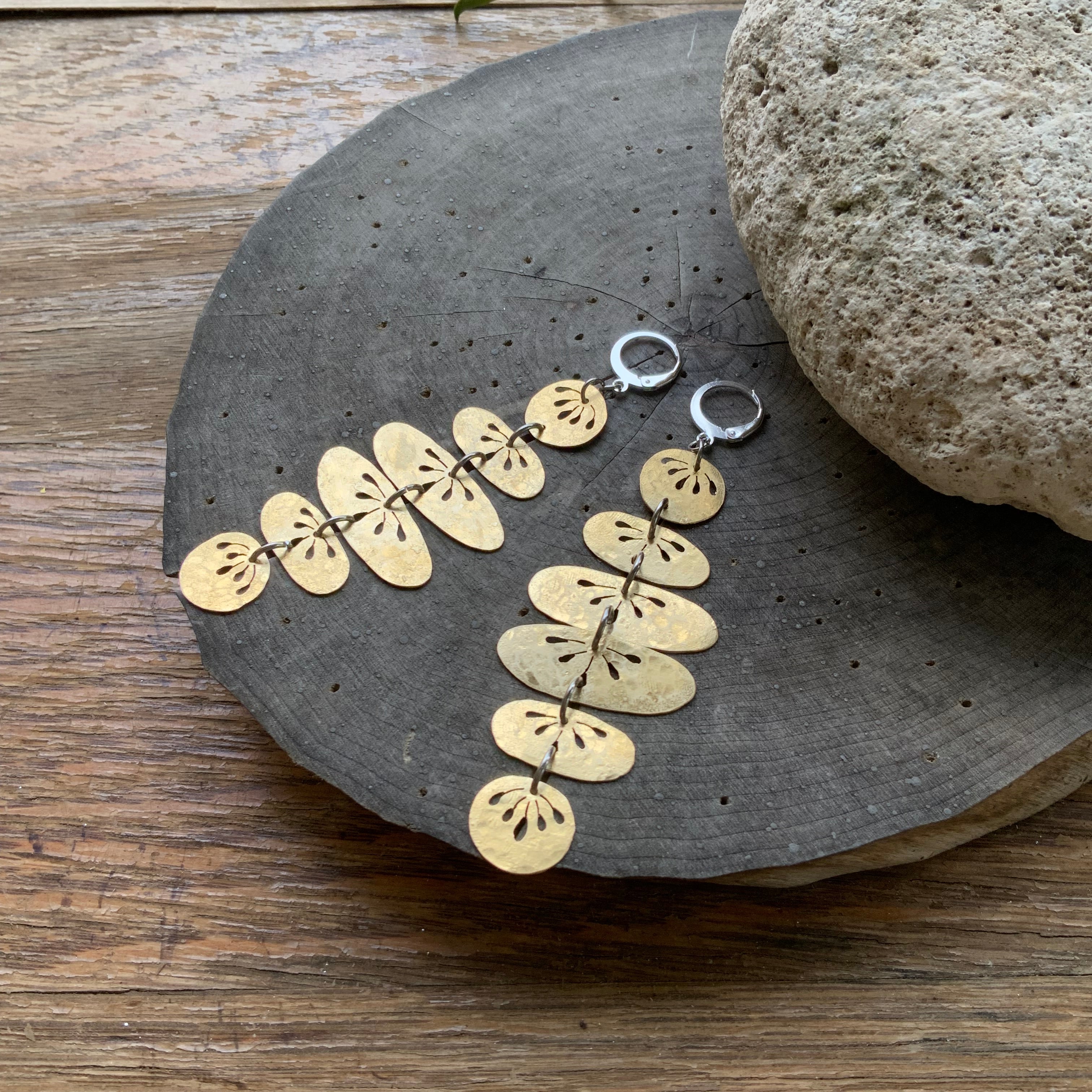 Floral Folklore River Rock Drop Earrings-zoom-3