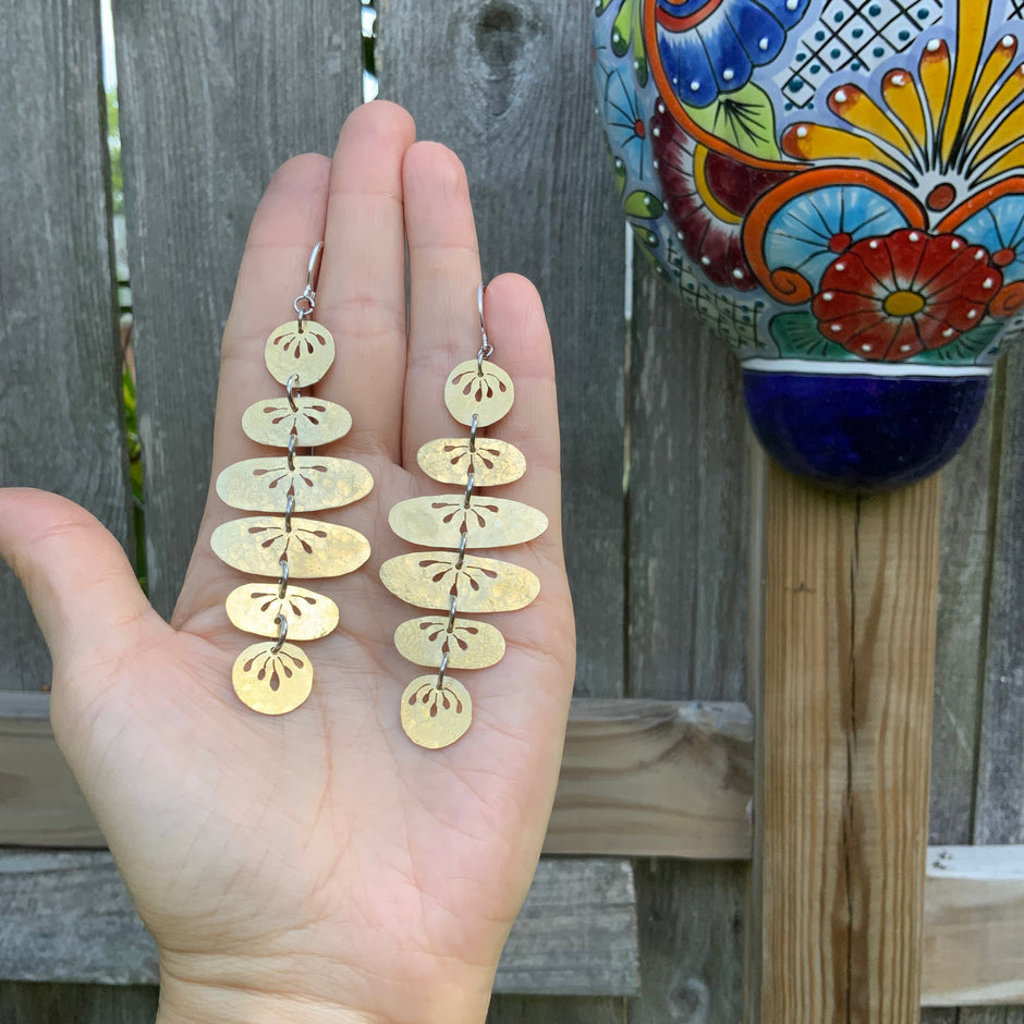 Floral Folklore River Rock Drop Earrings