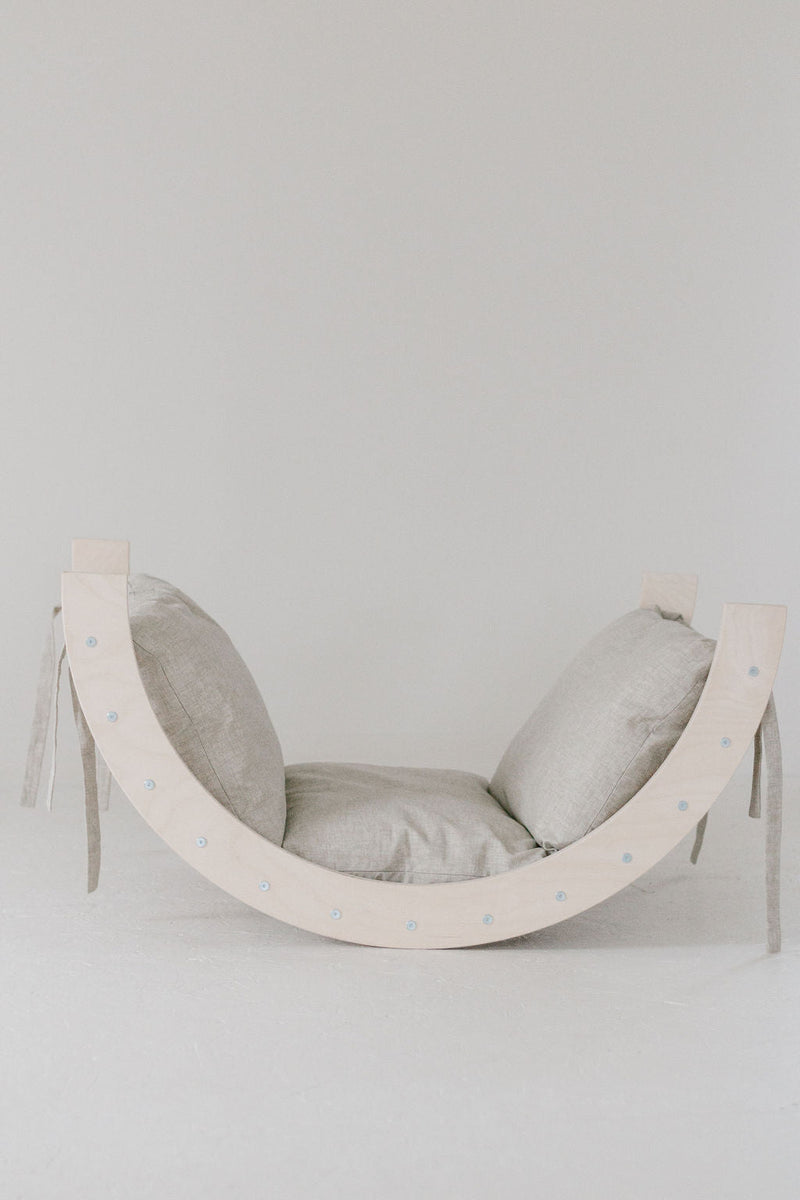 Wooden Arch Climber | Rocker & Tunnel Play Gym-zoom-