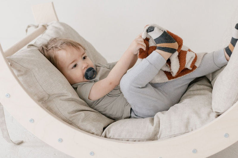 Wooden Arch Climber | Rocker & Tunnel Play Gym-zoom-