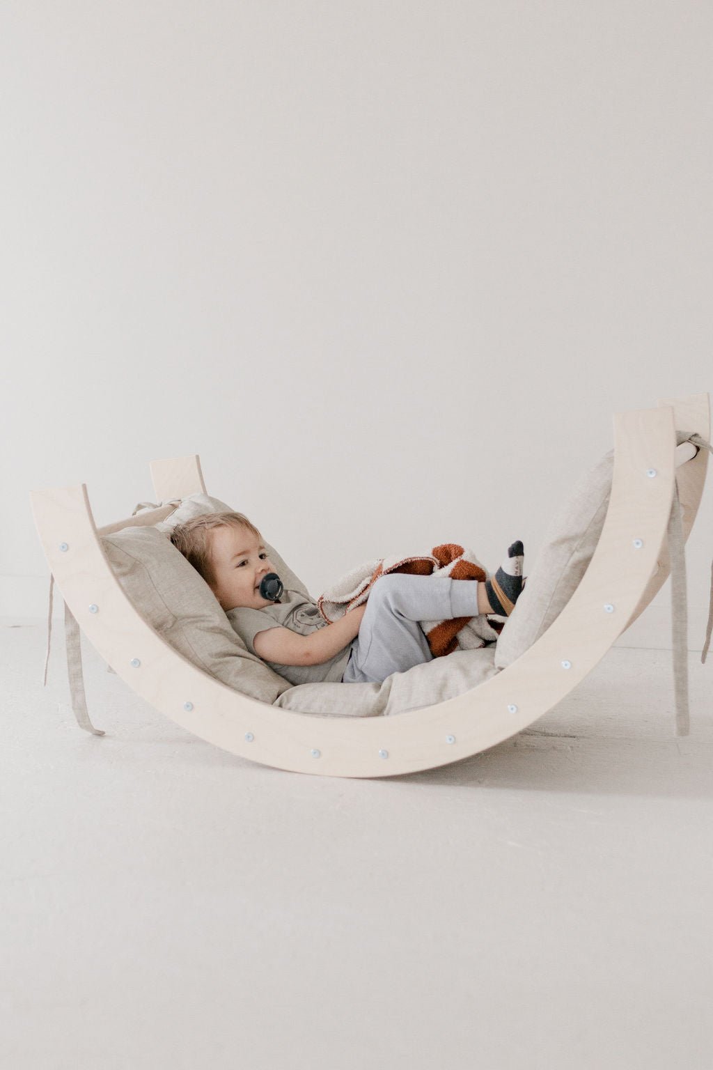Wooden Arch Climber | Rocker & Tunnel Play Gym - Aware House
