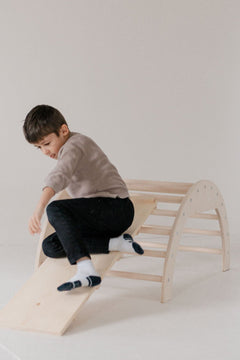 Wooden Arch Climber | Rocker & Tunnel Play Gym - Aware House